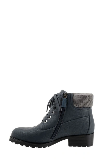Trotters Bellamy Faux Fur Lined Bootie In Navy