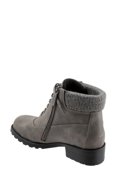 Trotters Bellamy Faux Fur Lined Bootie In Dark Grey
