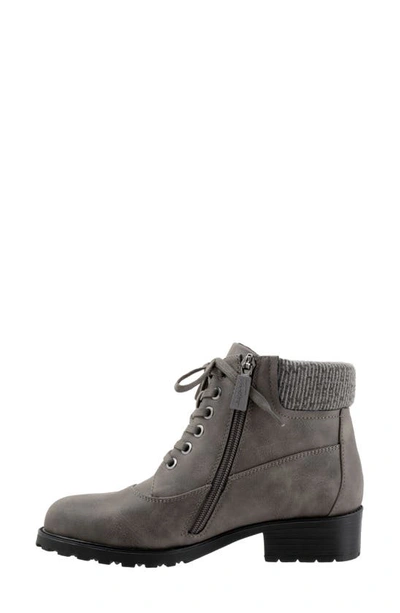 Trotters Bellamy Faux Fur Lined Bootie In Dark Grey