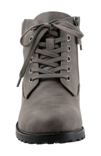 Trotters Bellamy Faux Fur Lined Bootie In Dark Grey