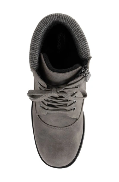 Trotters Bellamy Faux Fur Lined Bootie In Dark Grey