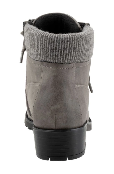 Trotters Bellamy Faux Fur Lined Bootie In Dark Grey