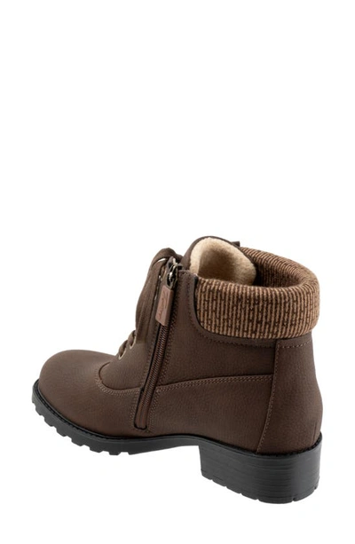 Trotters Bellamy Faux Fur Lined Bootie In Dark Brown