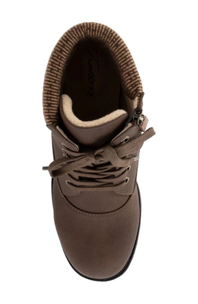 Trotters Bellamy Faux Fur Lined Bootie In Dark Brown