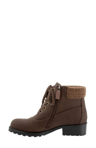 Trotters Bellamy Faux Fur Lined Bootie In Dark Brown