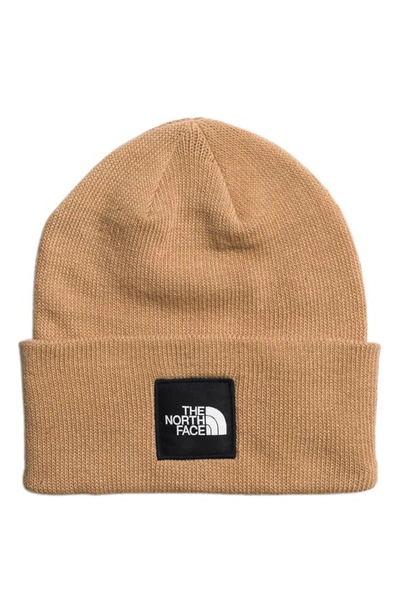 Shop The North Face Big Box Logo Beanie In Almond Butter