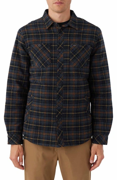 Shop O'neill Redmond Button-up Shirt Jacket In Black