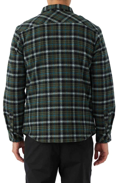 Shop O'neill Redmond Button-up Shirt Jacket In Dark Olive