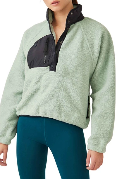 Shop Free People Hit The Slopes Colorblock Pullover In Army
