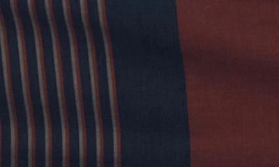 Shop Original Penguin Stripe Short Sleeve Poplin Button-up Shirt In Dark Sapphire