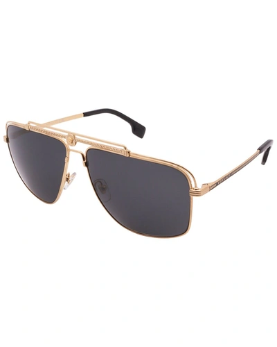 Shop Versace Men's Ve2242 61mm Sunglasses In Gold