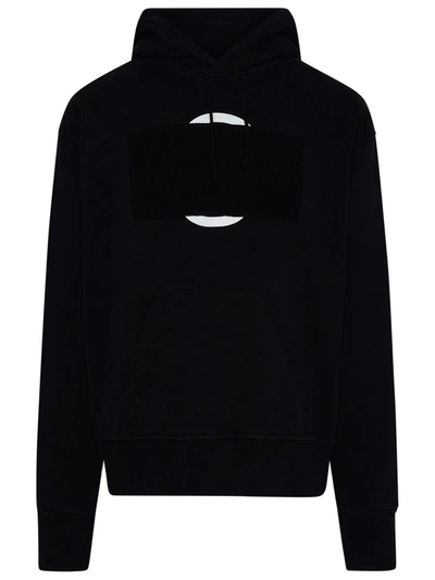 Shop Mm6 Maison Margiela Black Cotton Sweatshirt