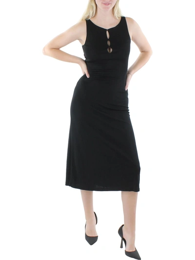 Shop Lauren Ralph Lauren Womens Keyhole Long Maxi Dress In Black