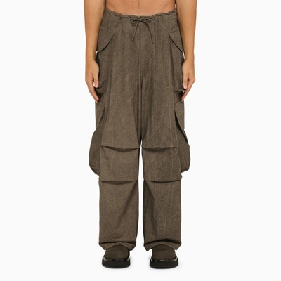 Shop Entire Studios | Brunette Cotton Cargo Trousers In Brown