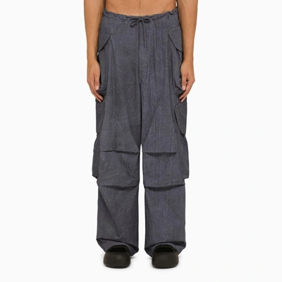 Shop Entire Studios | Ink Cotton Cargo Trousers In Blue