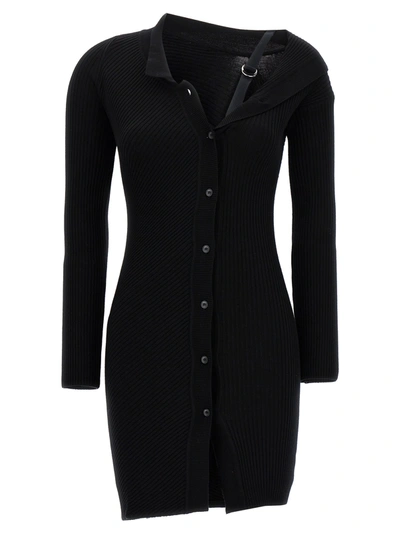 Shop Jacquemus La Robe Maille Colin Dresses Black