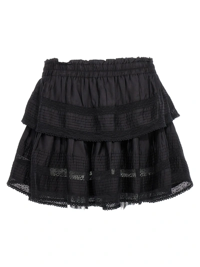 Shop Loveshackfancy Ruffle Mini Skirts Black