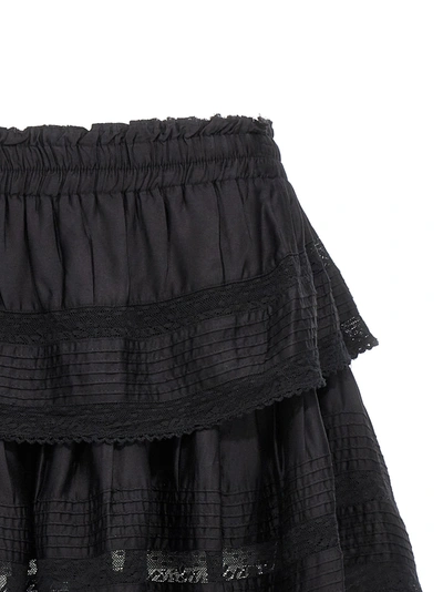 Shop Loveshackfancy Ruffle Mini Skirts Black