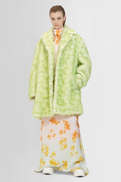 Shop Jil Sander Woman Green Coats