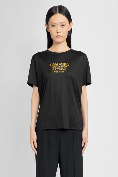 Shop Tom Ford Woman Black T-shirts