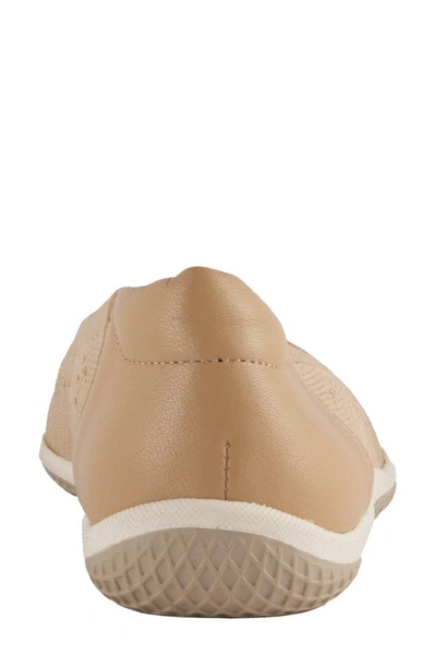 David Tate Italy Knit Ballet Flat In Camel Fabric