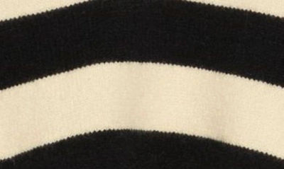 Frnch Mika Stripe Crop Sweater In Black