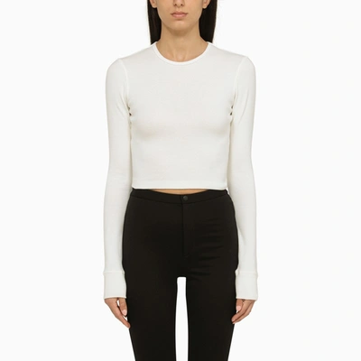 Shop Wardrobe.nyc | White Long Sleeves T-shirt