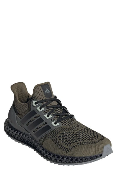 Shop Adidas Originals Ultra 4d Running Shoe In Olive Strata/ Black/ Silver