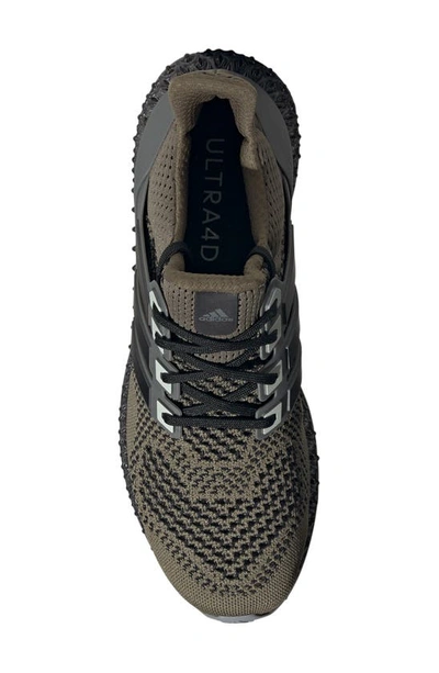 Shop Adidas Originals Ultra 4d Running Shoe In Olive Strata/ Black/ Silver