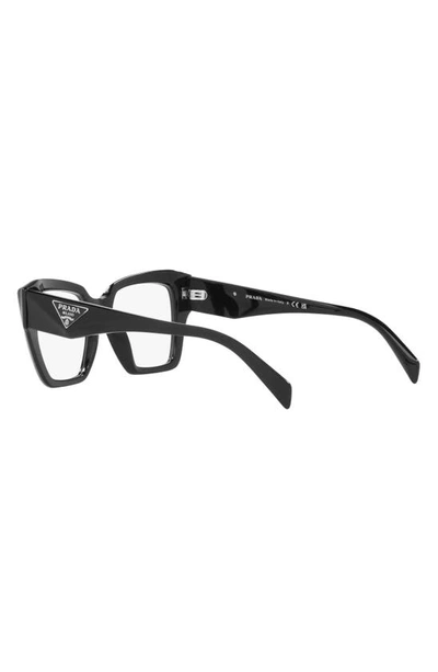 Shop Prada 51mm Square Optical Glasses In Black