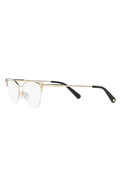Shop Versace 55mm Cat Eye Optical Glasses In Pale Gold