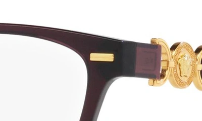 Shop Versace 54mm Cat Eye Optical Glasses In Transparent Violet