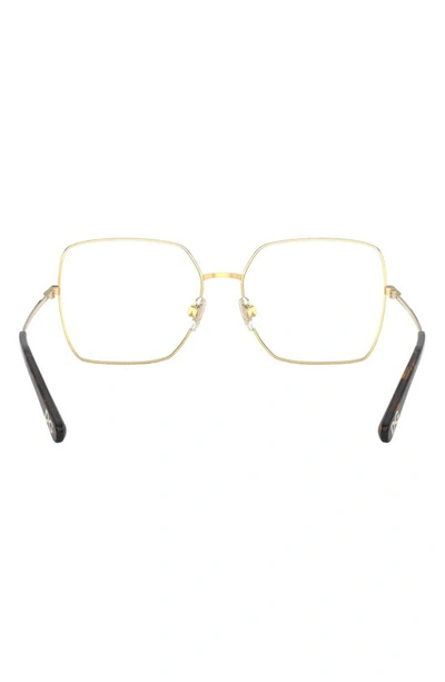 Shop Dolce & Gabbana 54mm Square Optical Glasses In Gold