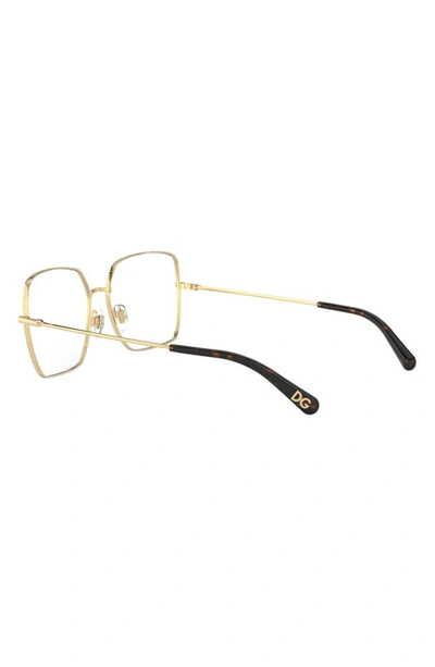 Shop Dolce & Gabbana 54mm Square Optical Glasses In Gold