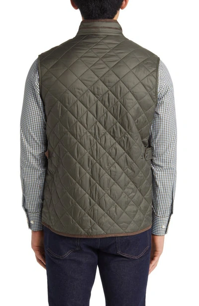 Shop Peter Millar Essex Water Resistant Quilted Travel Vest In Olive