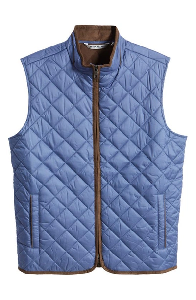 Shop Peter Millar Essex Water Resistant Quilted Travel Vest In Star Dust
