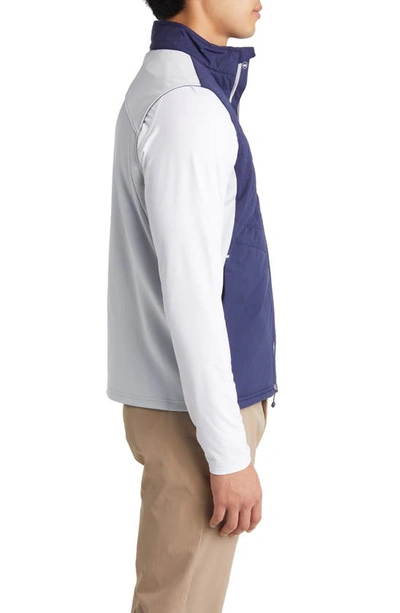 Shop Peter Millar Fuse Elite Hybrid Vest In Navy/ British Grey