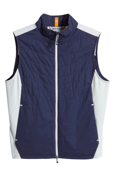 Shop Peter Millar Fuse Elite Hybrid Vest In Navy/ British Grey