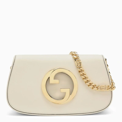 Shop Gucci White Leather Blondie Bag