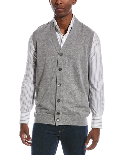 Shop Brunello Cucinelli Cashmere Vest In Grey