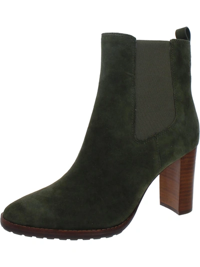 Shop Lauren Ralph Lauren Mylah Womens Stretch Ankle Chelsea Boots In Green
