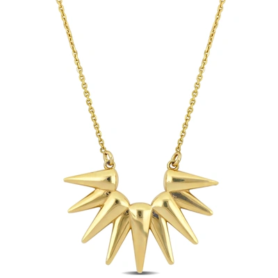 Mimi & Max Sun Ray Necklace In 14k Yellow Gold - 16.5+1 In In Gold
