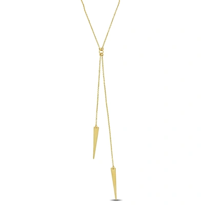 Mimi & Max Double Arrow Necklace In 14k Yellow Gold - 16.5+1 In In Gold