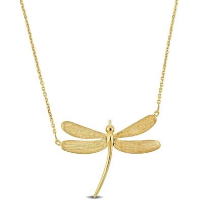 Mimi & Max Dragonfly Necklace In 14k Yellow Gold - 17+1 In In Gold