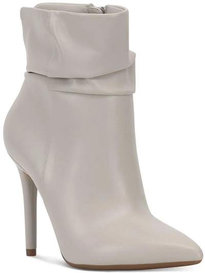 Shop Jessica Simpson Lerona Womens Pointed Toe Faux Suede Booties In White