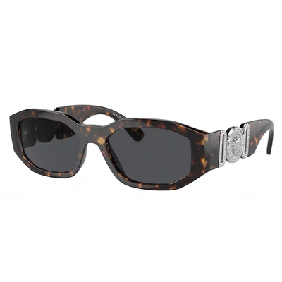 Shop Versace Ve 4361 542387 53mm Unisex Geometric Sunglasses In Brown