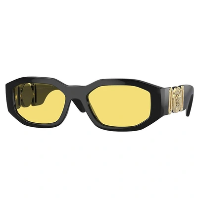 Shop Versace Ve 4361 Gb1/85 53mm Unisex Geometric Sunglasses In Black