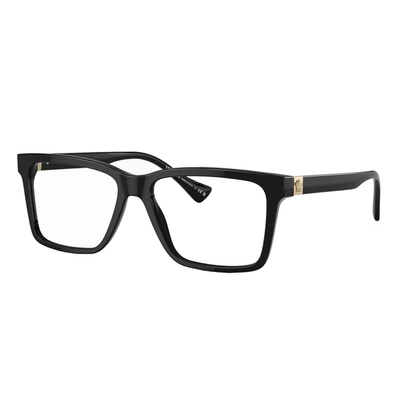 Shop Versace Ve 3328 Gb1 56mm Unisex Rectangle Eyeglasses 56mm In Black