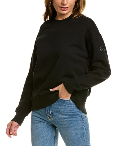 Shop Moncler Logo Printed Sweatshirt In Black