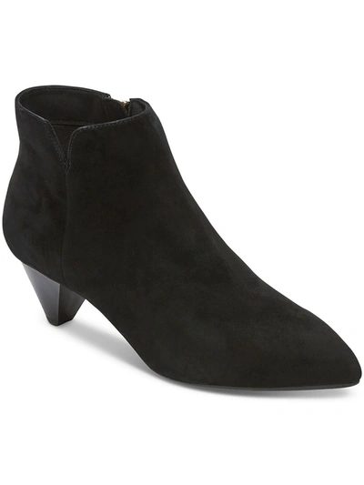 Shop Rockport Milia V Womens Suede Pointed Toe Ankle Boots In Black